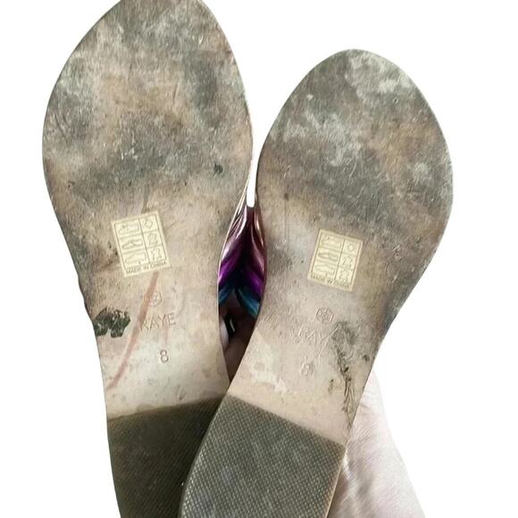 RAYE Ziggy Rainbow Leather Pride Sandals – Women’s 8 Sold Out - Picture 4 of 4